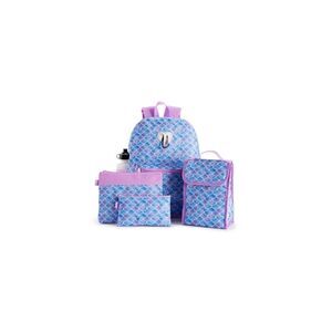 NEW MERMAID SCALES Girls Print Backpack 6-Piece Set